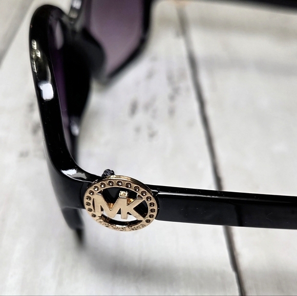 Michael Kors Women's Sunglasses with Black Frame and Purple Lenses - Picture 3 of 7